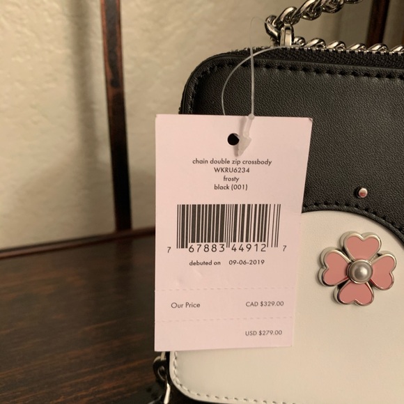 Frosty penguin Kate spade chain zip crossbody - Picture 3 of 8